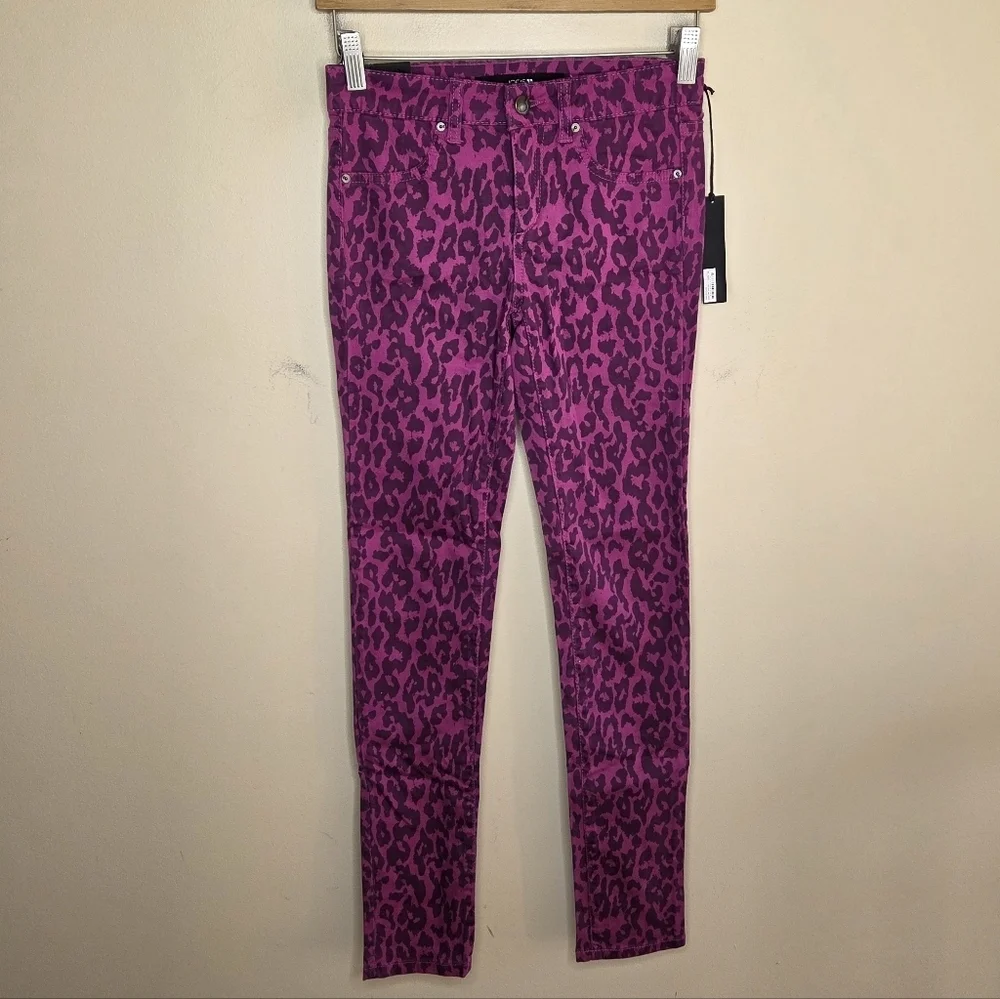 Y2K NWT Joe's Jeans Magenta Leopard Print Jeggings Skinny Jeans Girls Size 14
